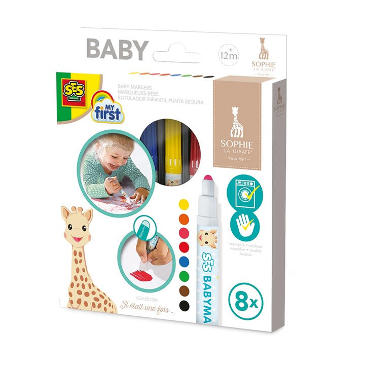Ses Creative Unisex Kids Multi Sophie La Girafe - Baby Markers