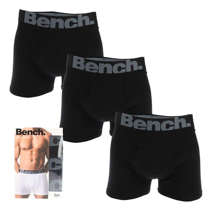 Bench Sutton 3 Pack Boxer Shorts In Black