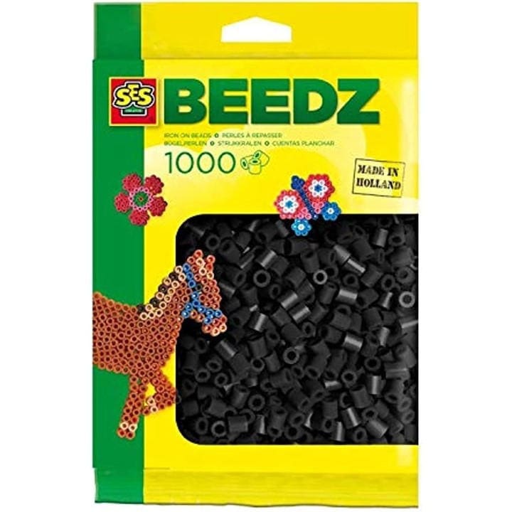 SES Creative Iron on beads 1000 black - Multi