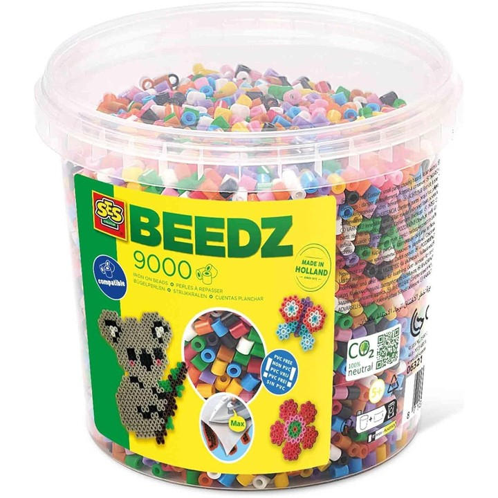 Ses Creative Unisex Kids Multi Iron On Beads 9000 Mix -