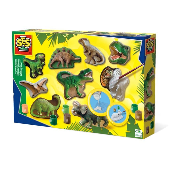 SES Creative Casting and painting - Dinosaur world - Multi