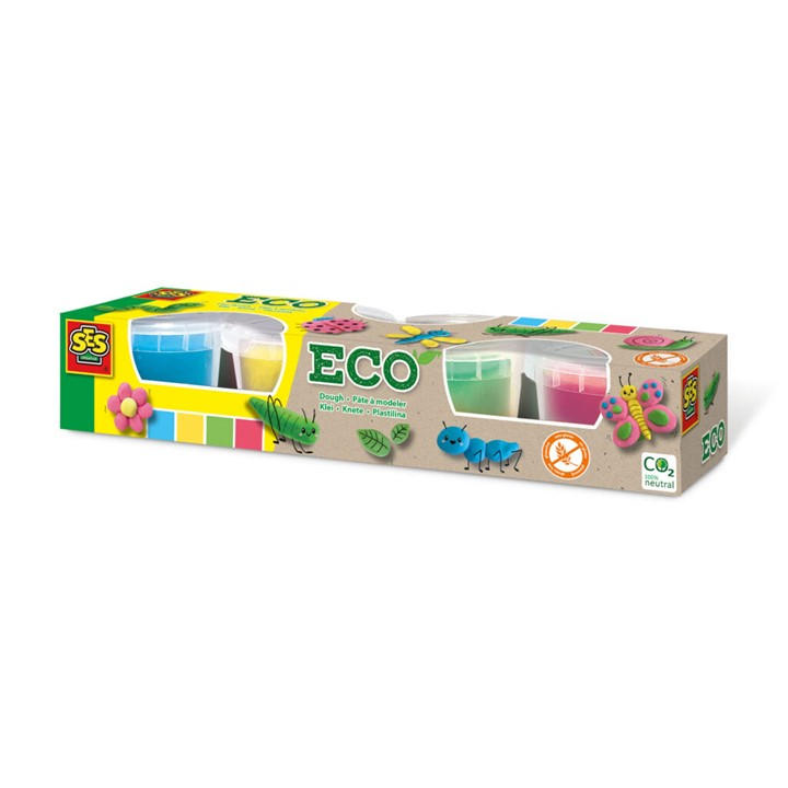 Ses Creative Unisex Kids Multi Eco Dough 4X90gr