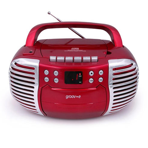 Groov-e - Retro Boombox Portable CD & Cassette Player