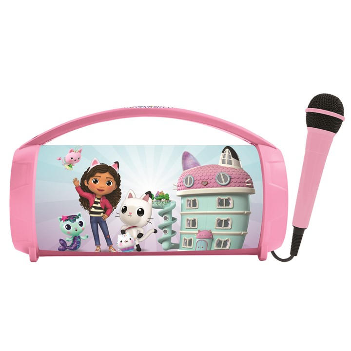 Lexibook Unisex Kids Multi Gabbys Dollhouse Bluetooth Speakers With Lights -