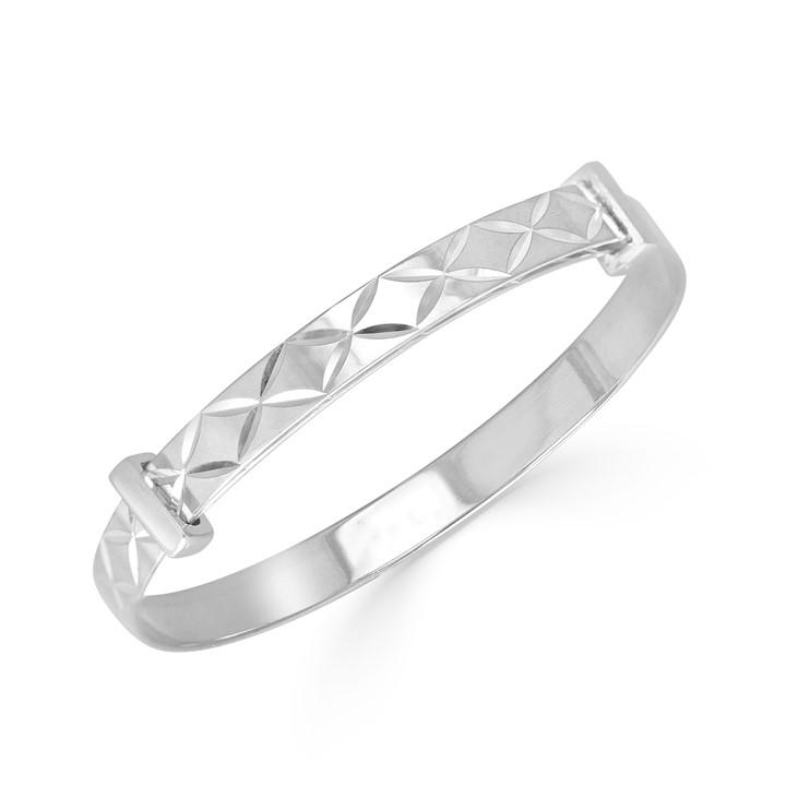 Espree Unisex Kids Silver Childs Kiss Design Bangle