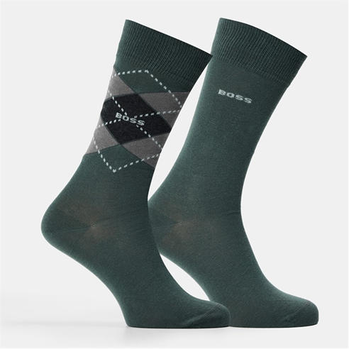 Boss - Men's Argyle Cotton Crew Socks