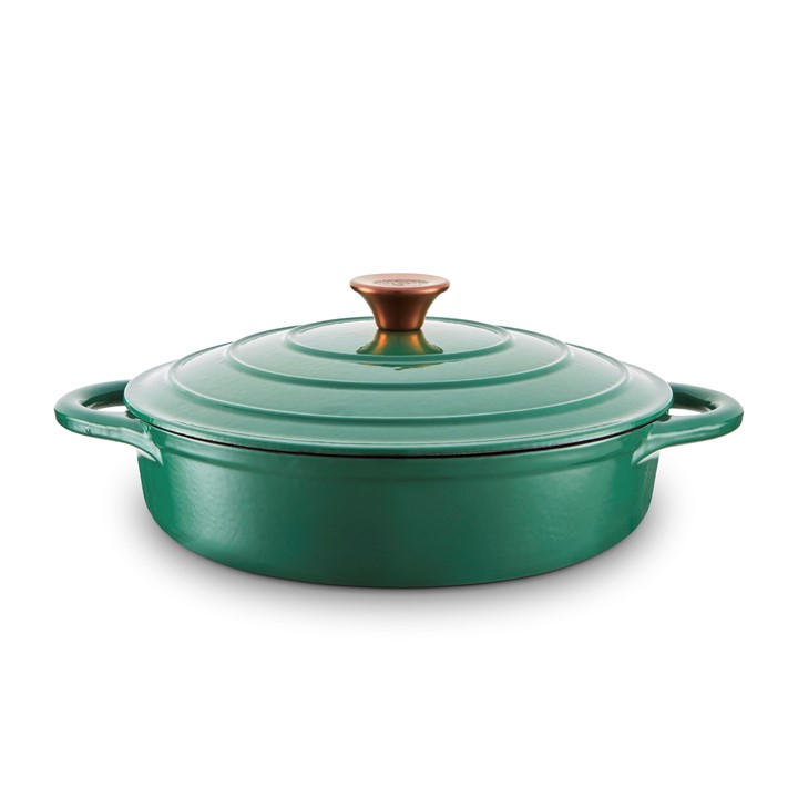 Barbary And Oak Unisex Green 28Cm Shallow Casserole Medium