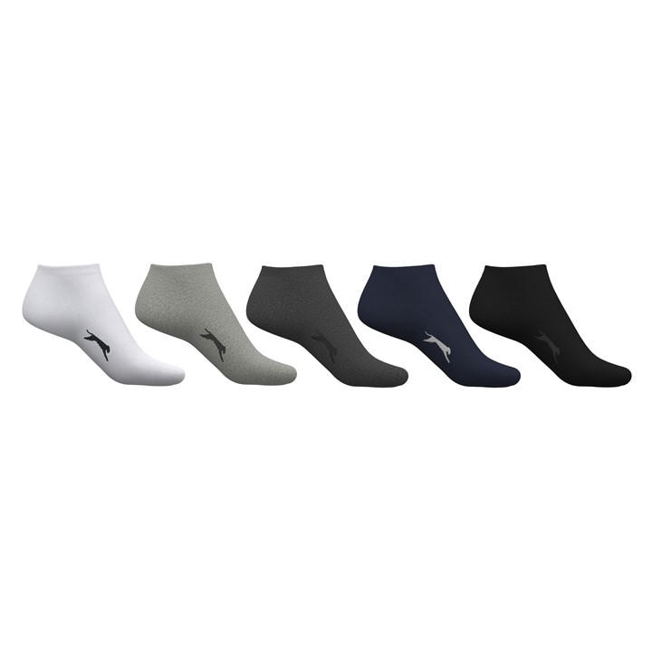 SLAZENGER 5 PACK TRAINER SOCKS MENS