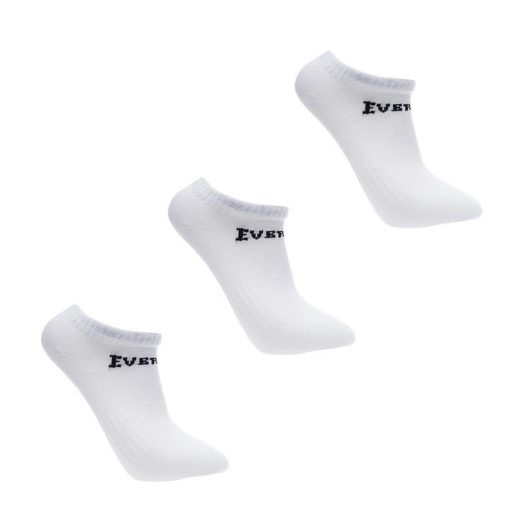 Everlast Unisex Kids White 3 Pack Trainer Socks Childrens Size C8 - C13