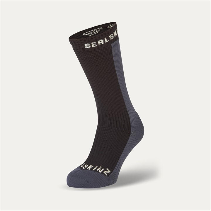 Sealskinz Waterproof Cold Weather Mid Length Sock Starsto In Black