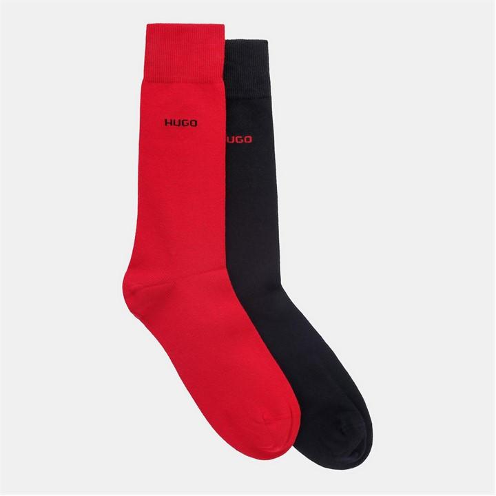 HUGO BOSS 2 PACK SMALL LOGO CREW SOCKS