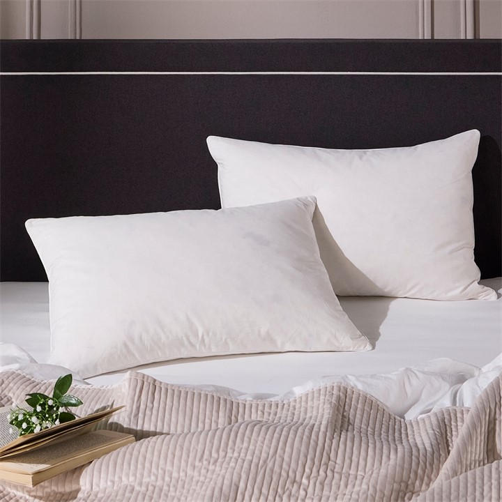 Snuggledown Unisex White Goose Feather & Down Back Sleeper Pillow - Large