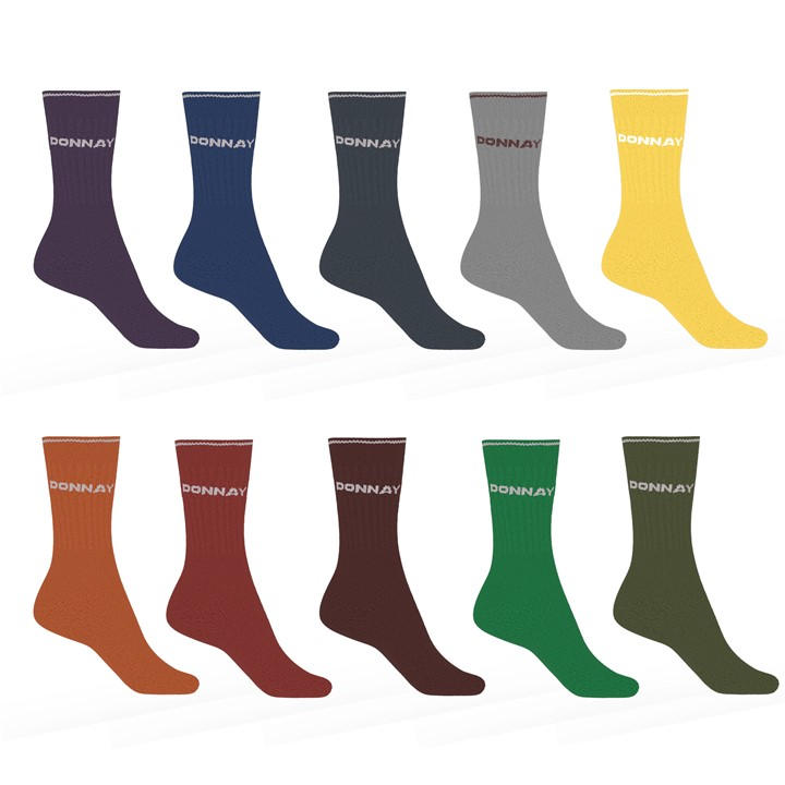 Donnay Unisex Kids Multi 10 Pack Crew Socks Children Size C8 - C13
