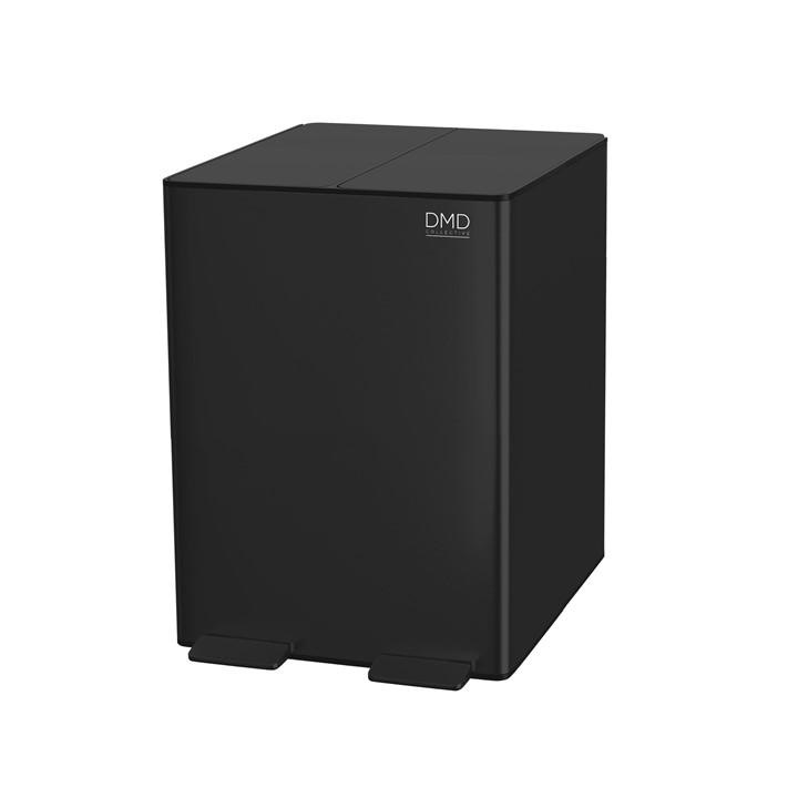 Dmd Collective Unisex Black 2X15l Dual Stainless Steel Bin Large
