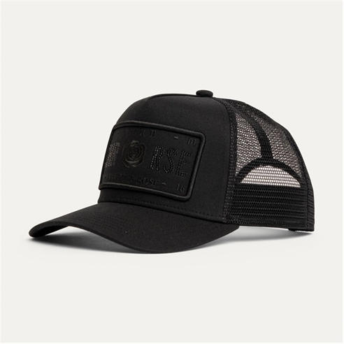 Christian Rose - Half Rhinestone Iconic II Plate Trucker Cap