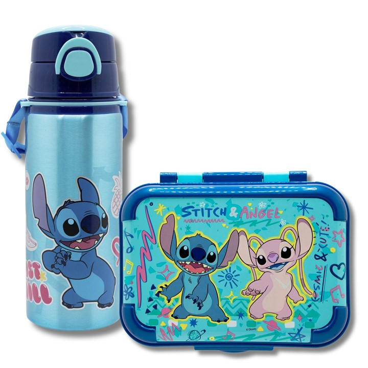 Disney Stitch Unisex Kids Blue Stitch Packed Lunch Set (75058 / 75043) Size 97231