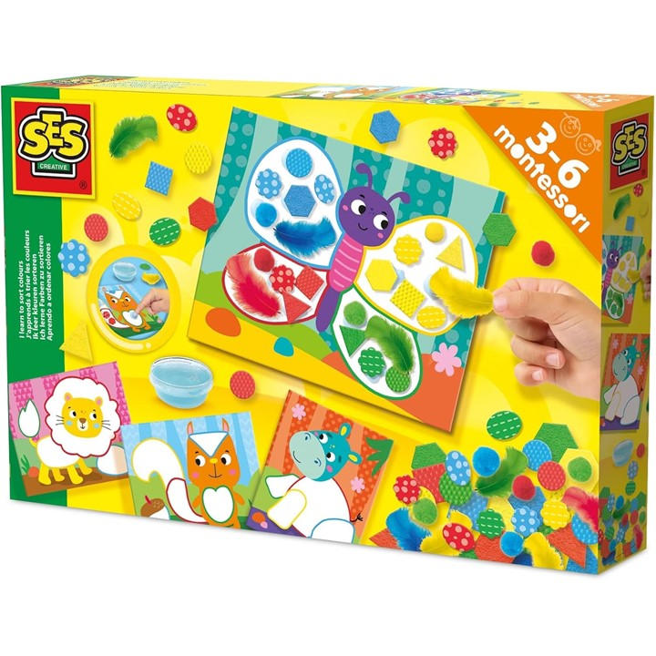 Ses Creative Unisex Kids Multi Montessori - Sorting Colours And Materials