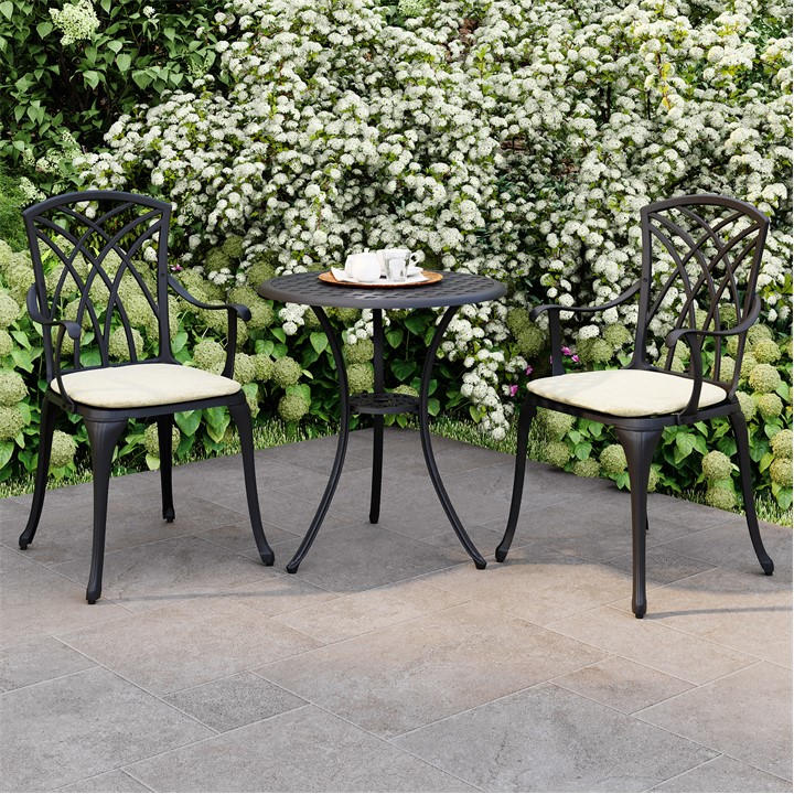 Charles Bentley Unisex Brown Cast Aluminium 3Pc Bistro Set