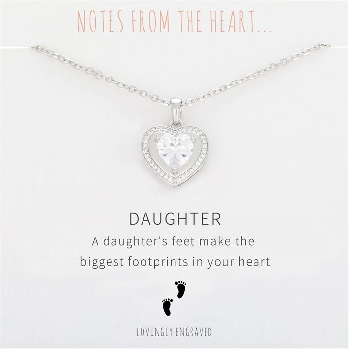Notes From The Heart Women's Silver Nfth Daughter Engraved Pendant