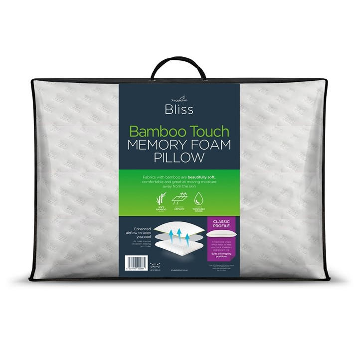 Snuggledown Unisex White Bliss Extra Deep Bamboo Firm Support Pillow