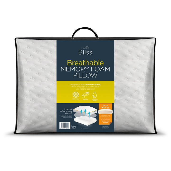 Snuggledown Unisex Yellow Bliss Extra Deep Bamboo Firm Support Pillow