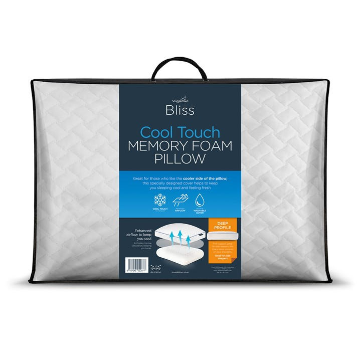 Snuggledown Unisex Blue Bliss Extra Deep Bamboo Firm Support Pillow