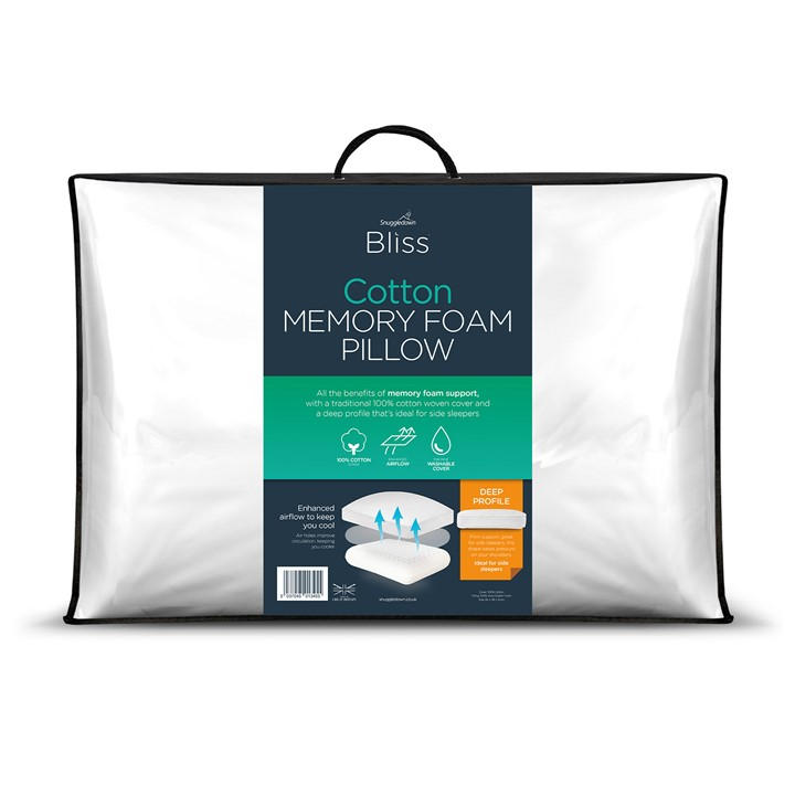 Snuggledown Unisex White Bliss Extra Deep Bamboo Firm Support Pillow