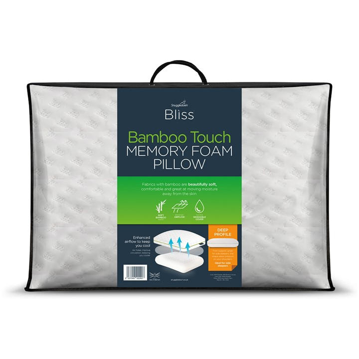 Snuggledown Unisex Nude Bliss Extra Deep Bamboo Firm Support Pillow