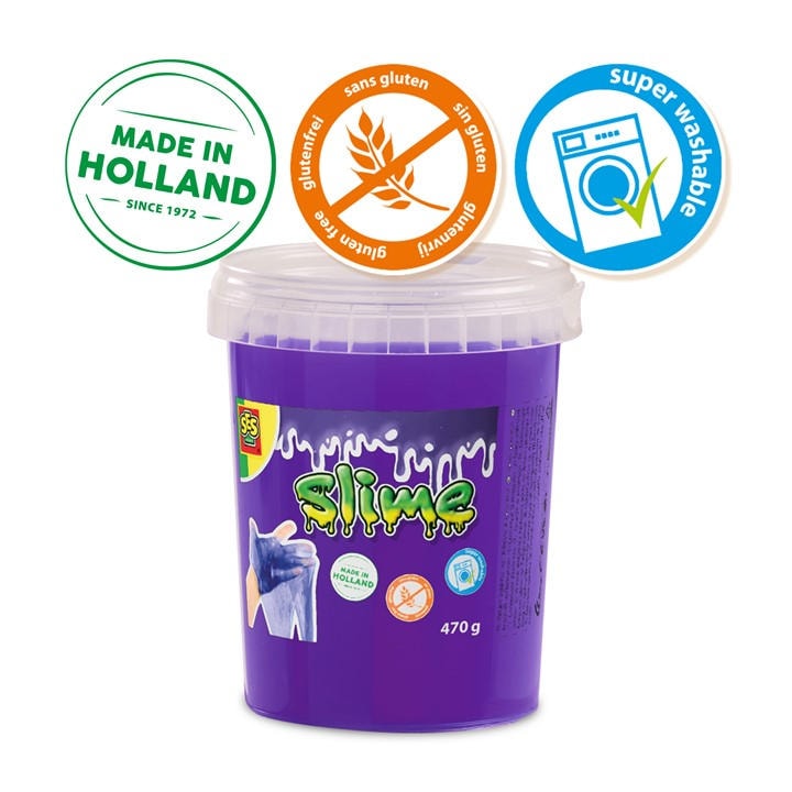 Ses Creative Unisex Kids Multi Slime - Purple Glitter 470 G -