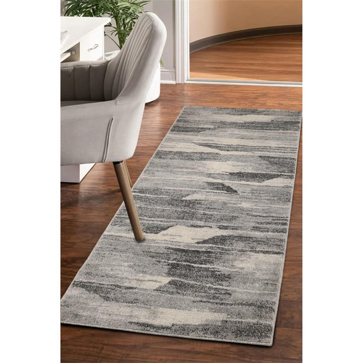 Homemaker Unisex Grey Venice Abstract Runner 80X200cm