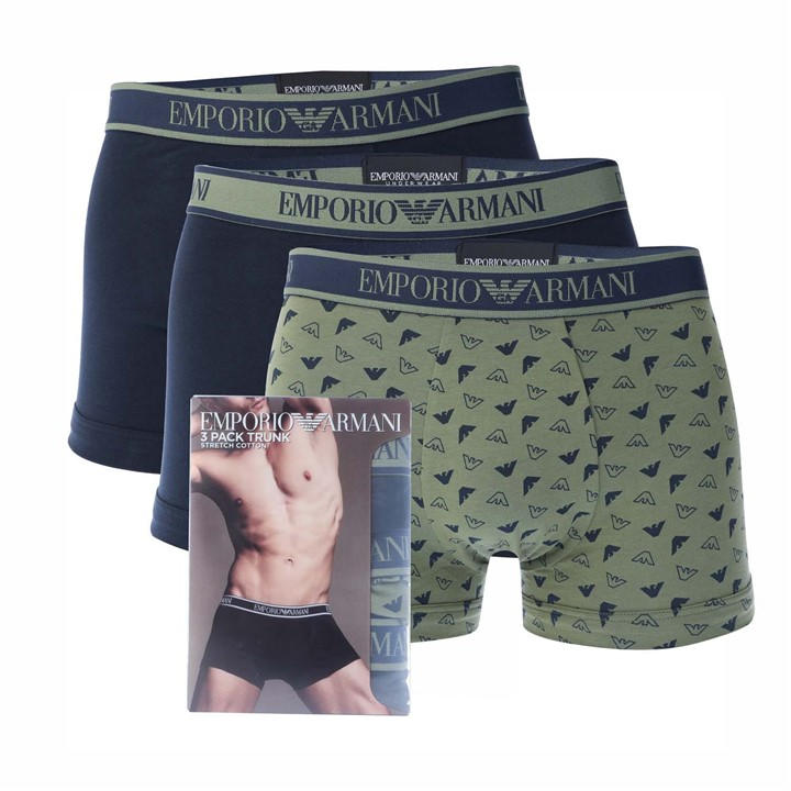 EMPORIO ARMANI 3 PACK OF CORE LOGO TRUNKS