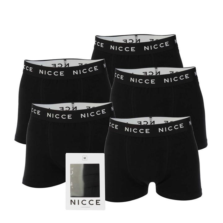 Black - Nicce - Galan 5 Pack Boxer Shorts