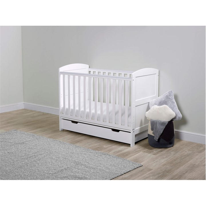 Ickle Bubba Unisex Kids White Coleby Mini Cot Bed & Under Drawer
