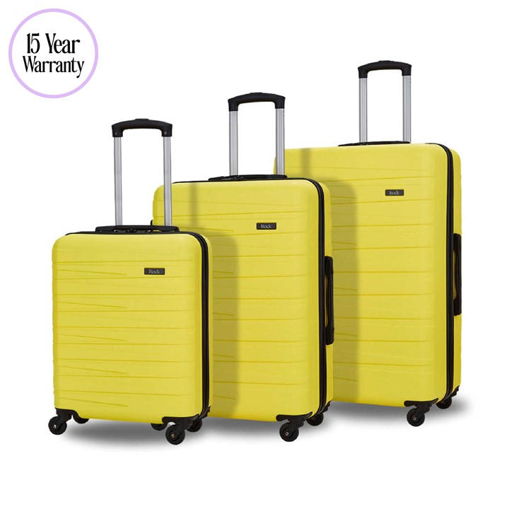 Rock Unisex Yellow Seattle Suitcases