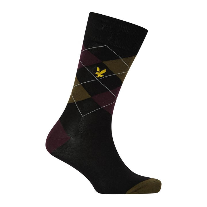 Blk/Olive/Agyl - Lyle and Scott - 5Pk Mix Socks Sn99