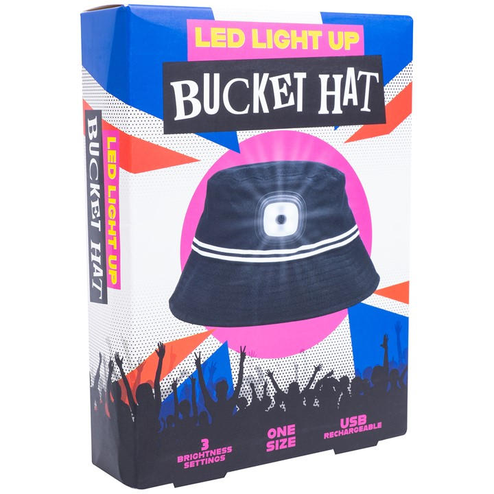 Fizz Creations Unisex Black Led Bucket Hat