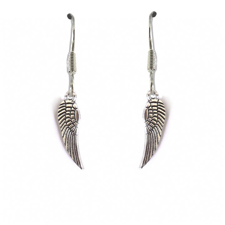 Aye Do Women's Silver Angel Feather Drop Earrings Np-Fhfeh