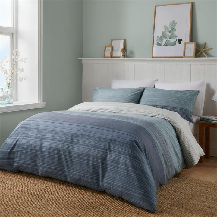 Fusion Unisex Blue Fairhaven Duvet Cover Set Single