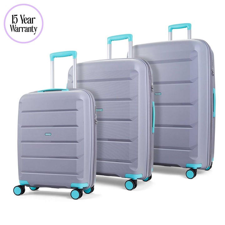 Rock Unisex Grey Tulum Suitcase /Aqua
