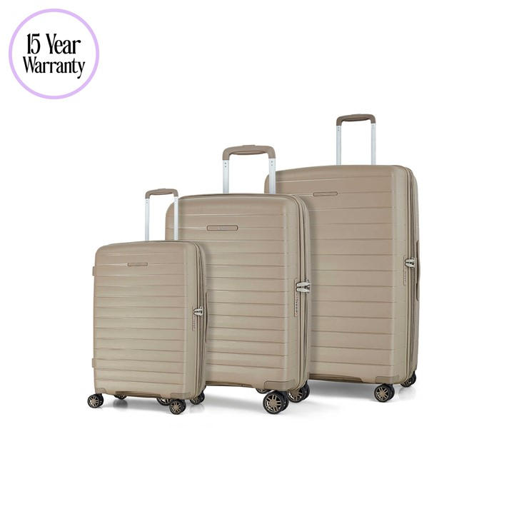 Rock Unisex Neutral Palma Suitcases Champagne