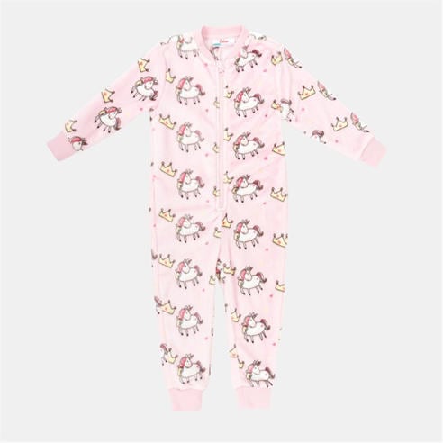 Star - Fleece Onesie Infant Girls Unicorn Print