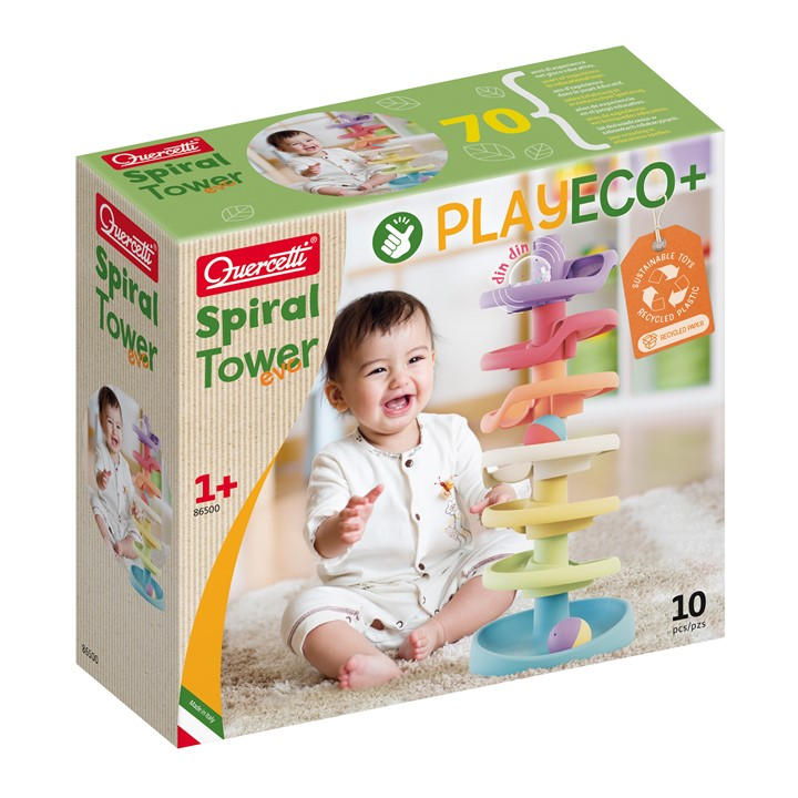 Quercetti Unisex Kids Multi Play Eco+ Spiral Tower Evo
