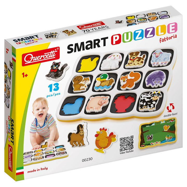 Quercetti Unisex Kids Multi Smart Puzzle Farm