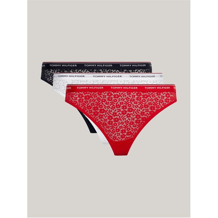TOMMY HILFIGER 3 PACK THONG LACE