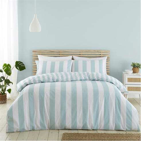 Catherine Lansfield - Cove Stripe Reversible Duvet Cover Set