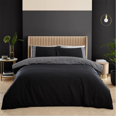 Catherine Lansfield - Artemis Greek Key Reversible Duvet Cover Set
