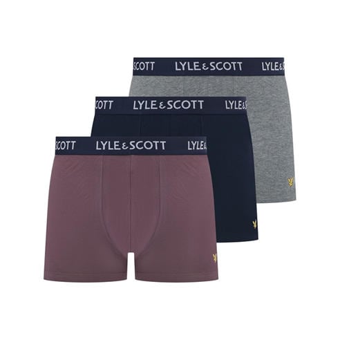 Lyle and Scott - Men's Barclay Cotton Mid-Rise 3 Pack Boxers