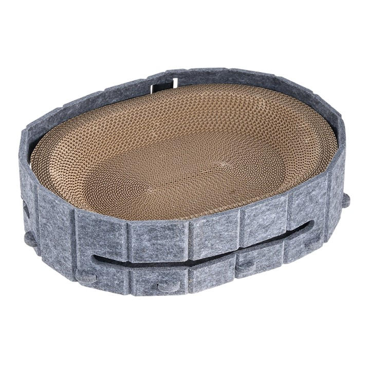 KIDKID PET Oval Cat Scratching Board Brown,Dark Grey FRASERS