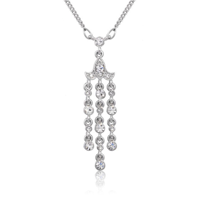Espree Unisex Silver Elite Fashion Crystal Necklace