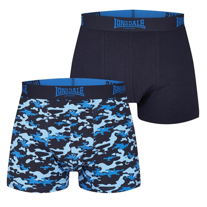 Lonsdale 2 Pack Trunk Mens - Blue